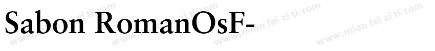 Sabon RomanOsF字体转换